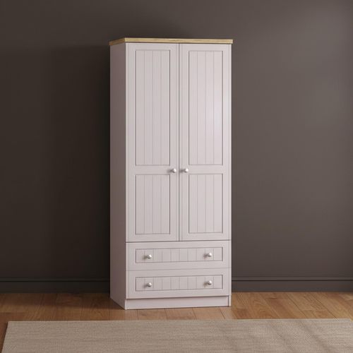 Vienna Wardrobe - 2 Door - 2 Drawer - Double - Cashmere