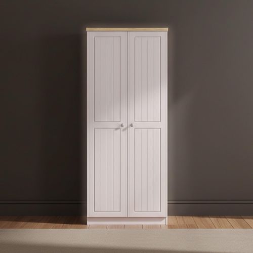 Vienna Wardrobe - 2 Door - Plain - Cashmere