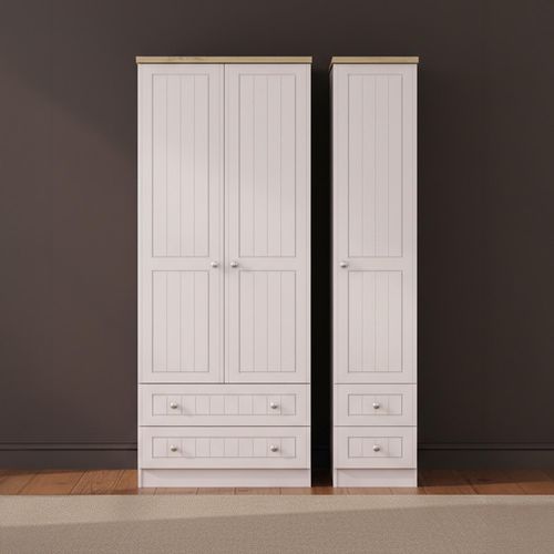 Vienna Wardrobe - 3 Door - 4 Drawers - Tall - Triple - Cashmere