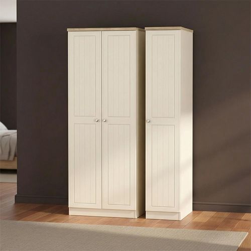 Vienna Wardrobe - 3 Door - Tall - Triple - Cream
