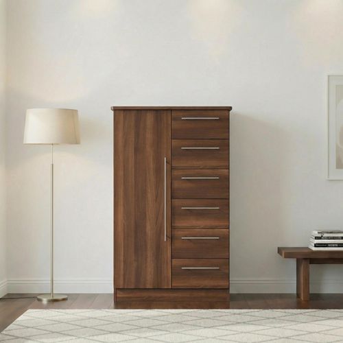 Sherwood Midi Wardrobe - 1 Door - Walnut