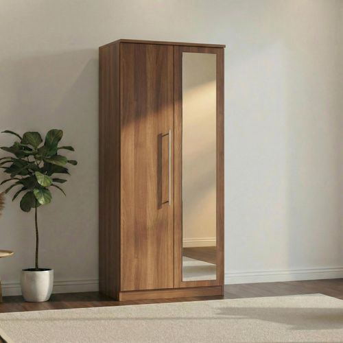 Sherwood Wardrobe - 2 Door - 1 Mirror - Walnut