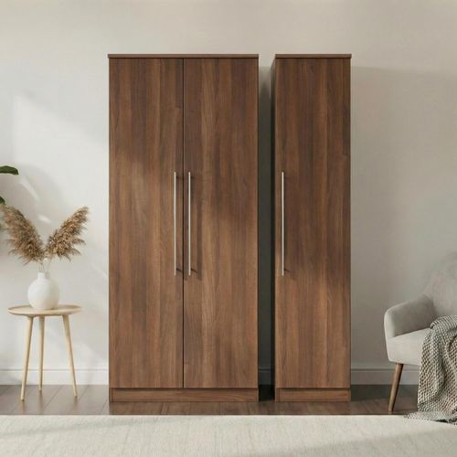 Sherwood Wardrobe - 3 Door - Triple - Walnut