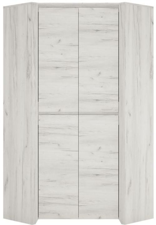 Angel White 2 Door Corner Wardrobe