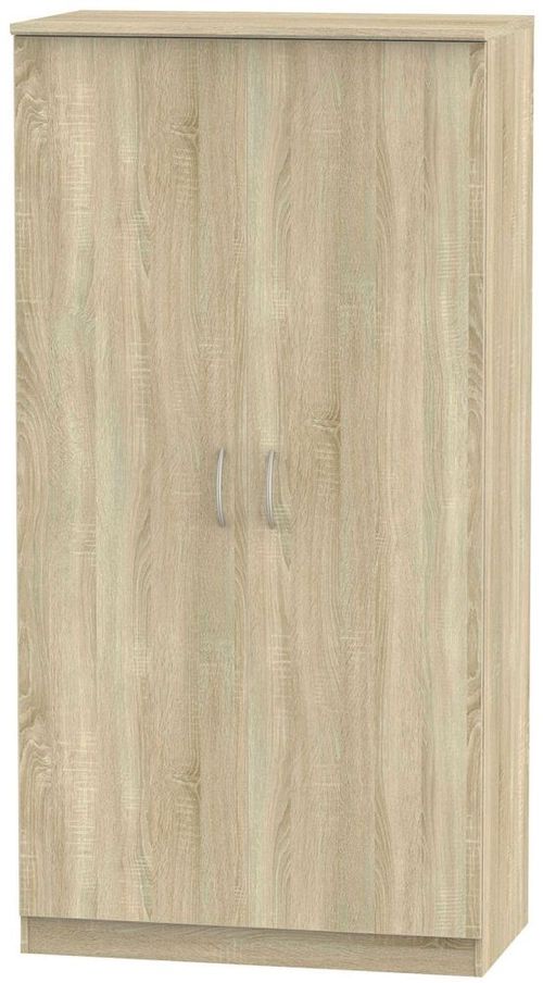 Avon Oak Effect 2 Door Plain Wardrobe - H 182.5cm