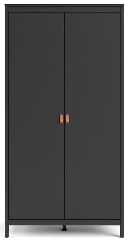 Barcelona Black 2 Door Wardrobe
