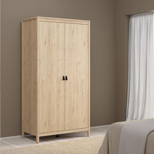Barcelona Jackson Hickory Oak 2 Door Wardrobe