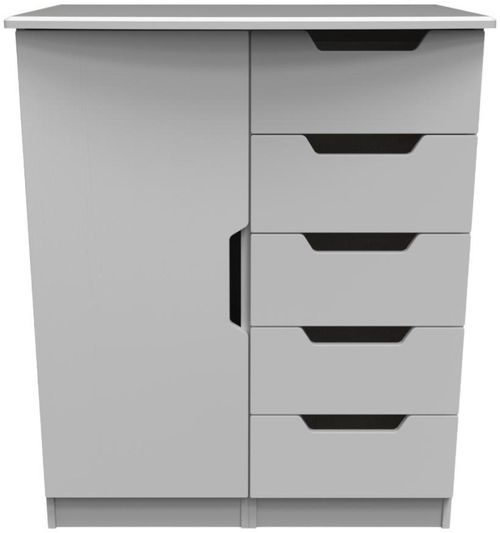 Bella Grey 1 Door Midi Wardrobe
