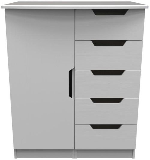 Bella Grey Ash 1 Door Midi Wardrobe