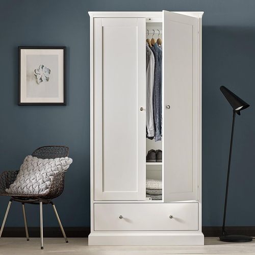 Ashby White Wardrobe - 2 Door