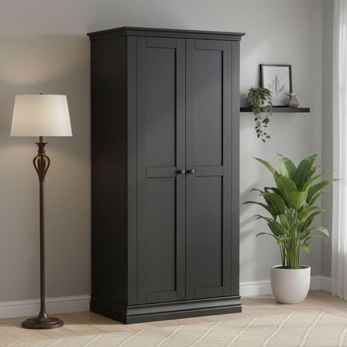 Bordeaux Wardrobe - 2 Door - Charcoal