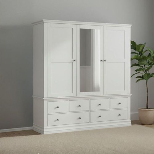 Bordeaux Combi Wardrobe - 3 Door - Cotton