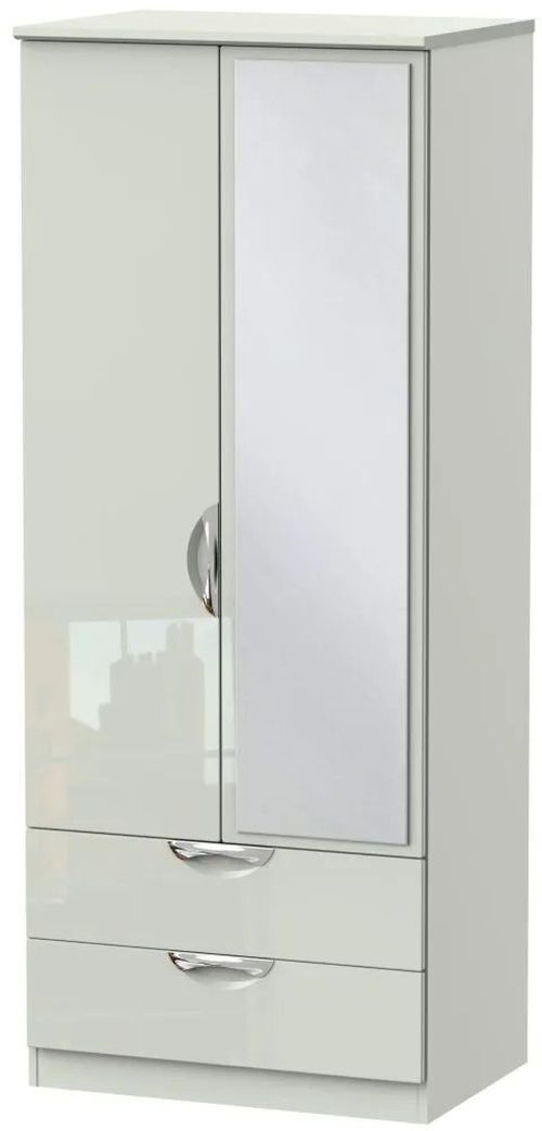 Camden Cashmere 2 Door Combi Wardrobe - 1 Mirror