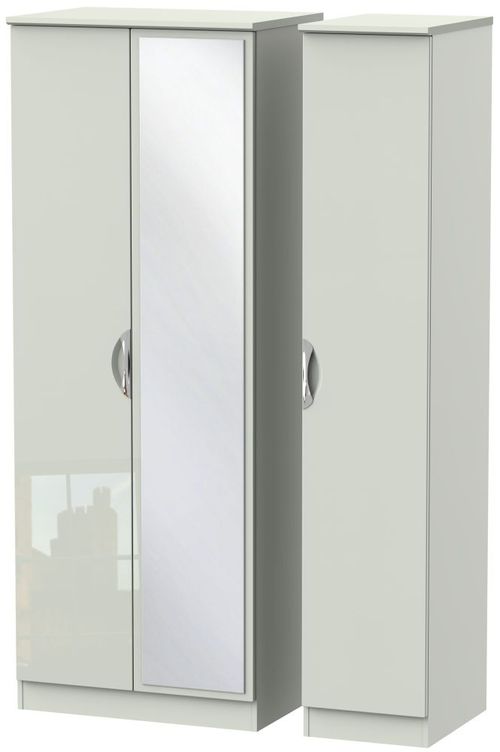 Camden Cashmere 3 Door Tall Triple Wardrobe - 1 Mirror