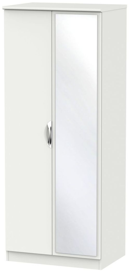 Camden Grey 2 Door Wardrobe - 1 Mirror