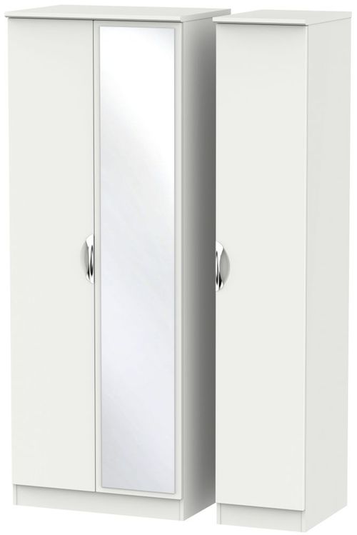 Camden Grey 3 Door Tall Triple Wardrobe - 1 Mirror