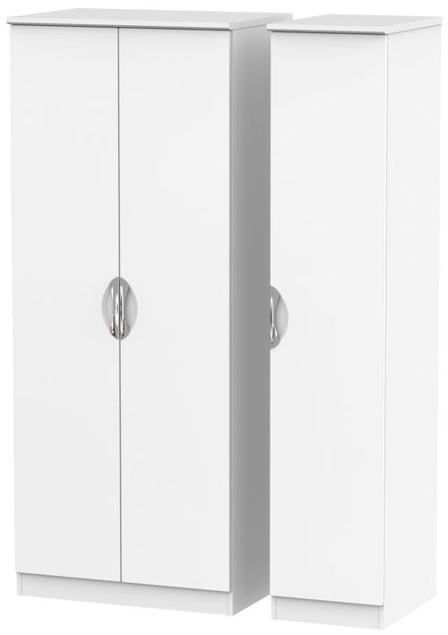 Camden White Matt 3 Door Triple Wardrobe