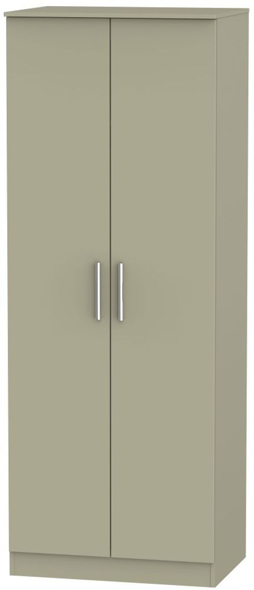 Contrast Mushroom 2 Door Plain Tall Wardrobe