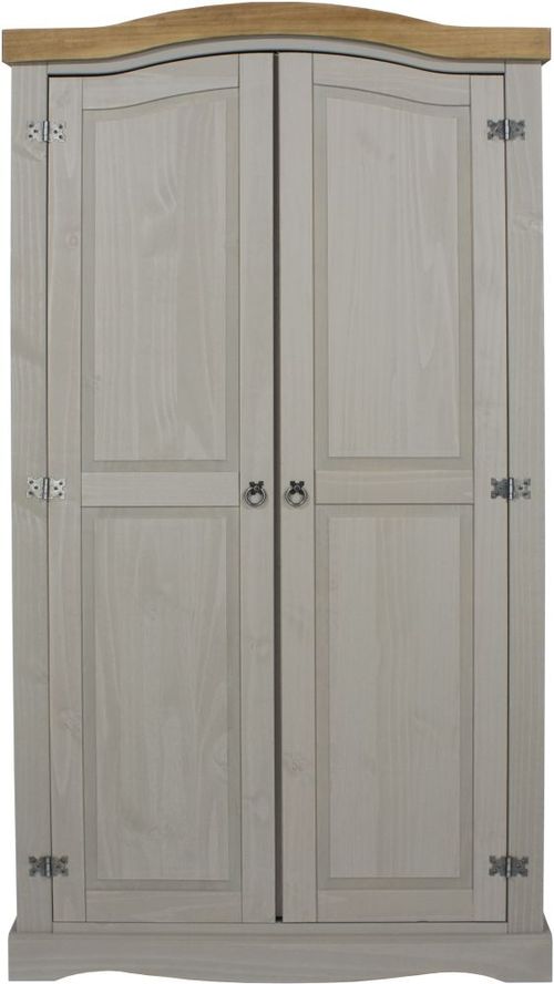 Corona Grey Mexican Pine 2 Door Wardrobe