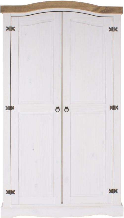 Corona White Mexican Pine 2 Door Wardrobe