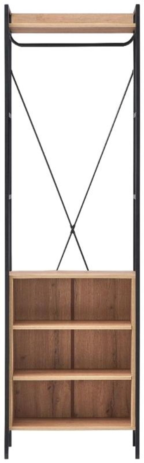 Craven Light Oak 5 Shelves Open Wardrobe