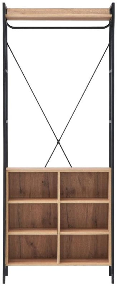 Craven Light Oak Open Wardrobe with Storage