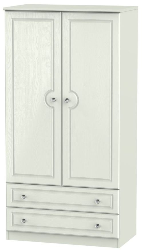 Crystal Cashmere 2 Door 2 Drawer Double Wardrobe - H 182.5cm