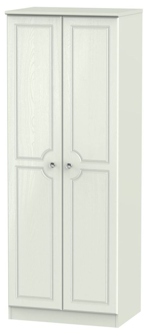 Crystal Cashmere 2 Door Plain Tall Wardrobe