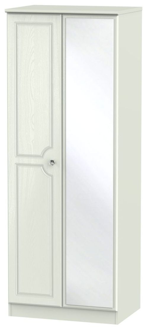 Crystal Cashmere 2 Door Tall Wardrobe - 1 Mirror