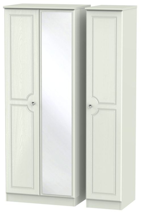 Crystal Cashmere 3 Door Tall Triple Wardrobe - 1 Mirror