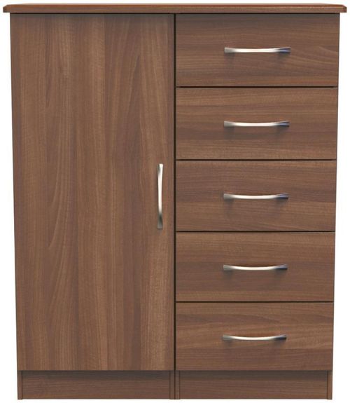 Eve Walnut Effect 1 Door Midi Wardrobe