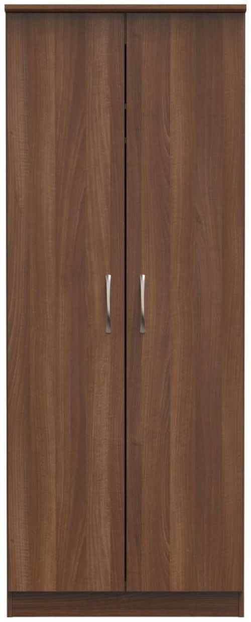 Eve Walnut Effect 2 Door Plain Tall Wardrobe