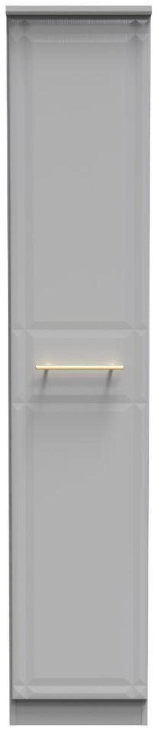 Faye Grey Ash 1 Door Single Wardrobe