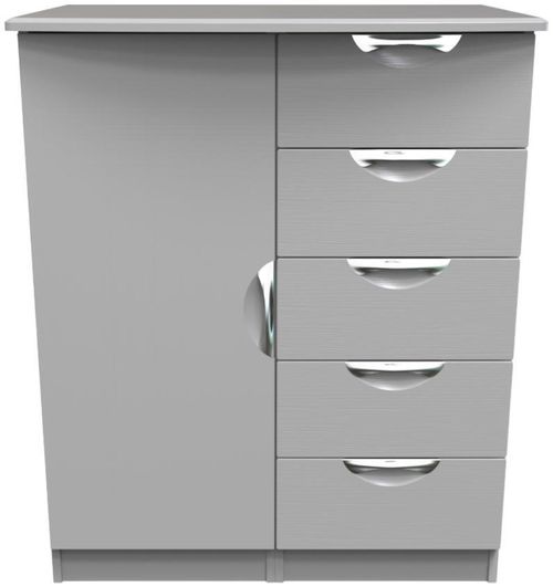 Flora Grey Ash 1 Door Midi Wardrobe