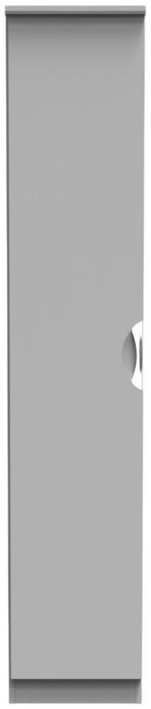 Flora Grey Ash 1 Door Single Wardrobe