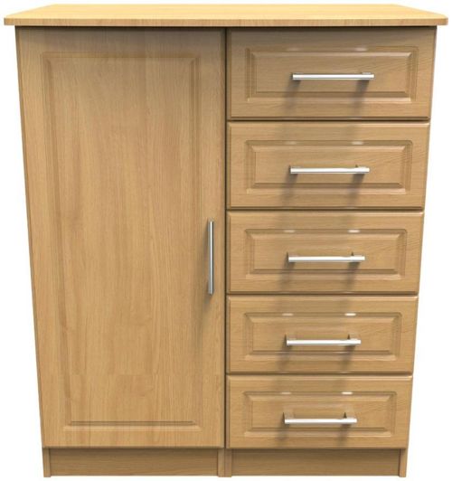 Gina Oak Effect 1 Door Midi Wardrobe