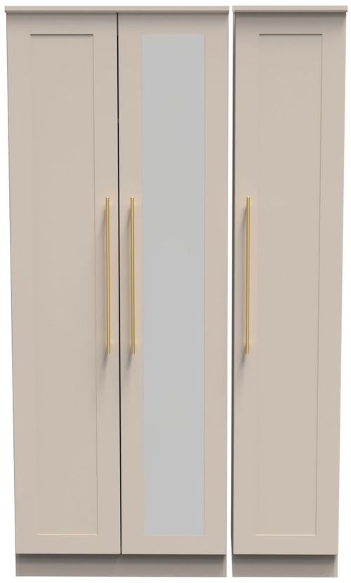 Haworth Cashmere 3 Door Tall Triple Wardrobe - 1 Mirror