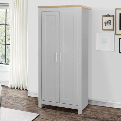 Highgate Wardrobe - 2 Door - Grey Painted