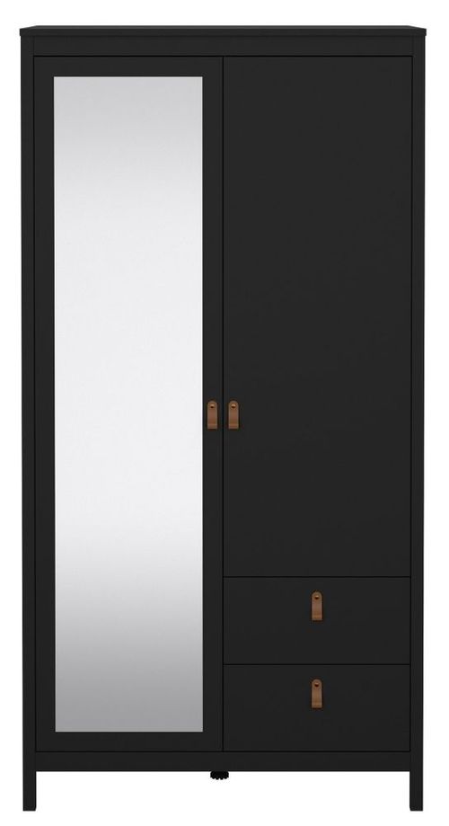 Madrid Black 2 Door Combi Wardrobe