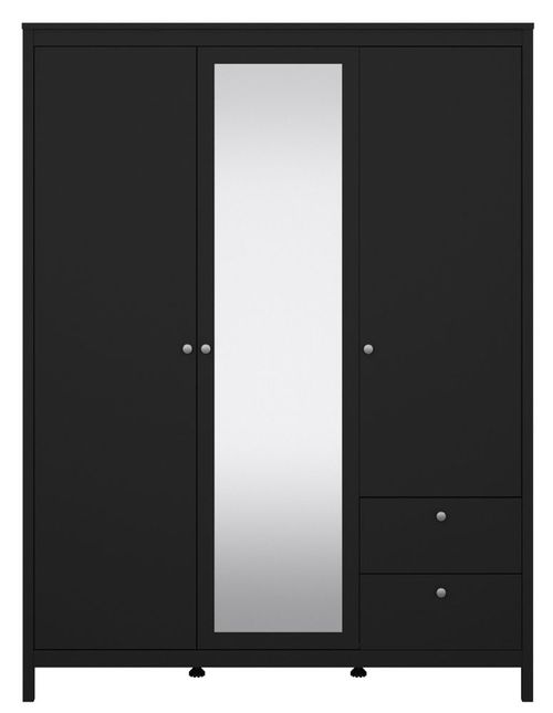 Madrid Black 3 Door Combi Wardrobe