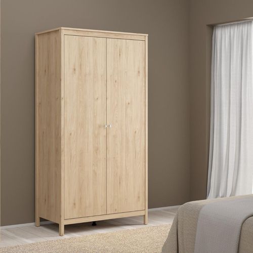 Madrid Jackson Hickory Oak 2 Door Wardrobe