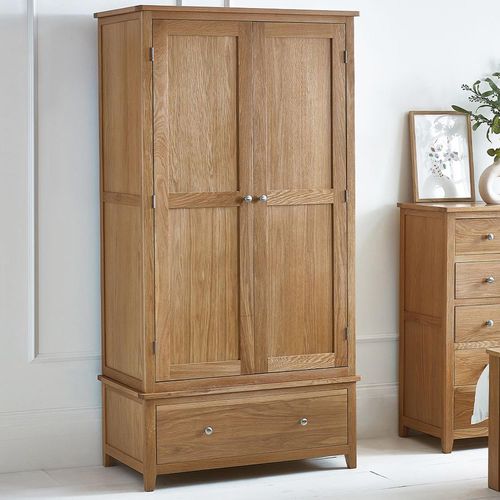 Mallory Combi Wardrobe - 2 Door - 1 Drawer - Double - Oak