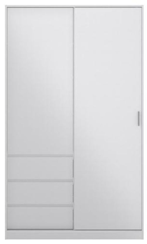 Naia White Gloss 2 Door 3 Drawer Wardrobe