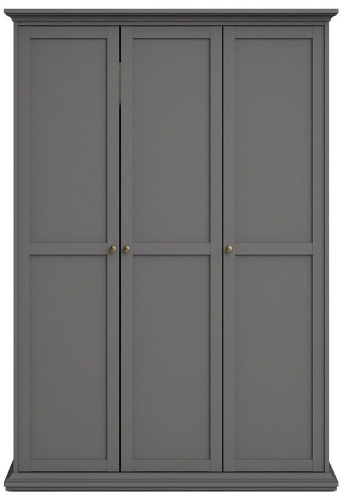 Paris Grey 3 Door Triple Wardrobe