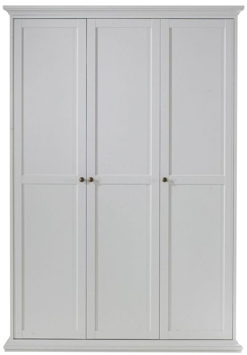 Paris White 3 Door Triple Wardrobe