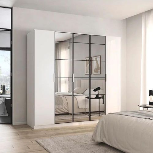 Rauch Acero 226cm 5 Door Mirror Wardrobe - Alpine White