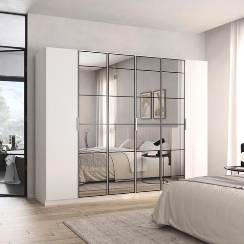 Rauch Acero 271cm 6 Door Mirror Wardrobe - Alpine White