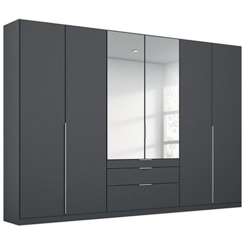 Alabama Wardrobe - 271cm - 6 Door - Combi - Metallic Dark Grey