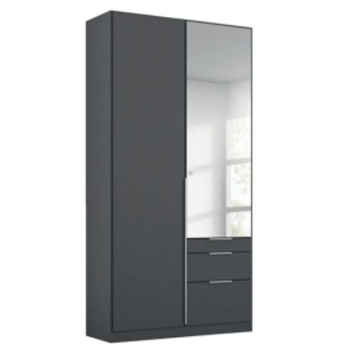 Rauch Alabama 91cm 2 Door Combi Wardrobe - Metallic Dark Grey