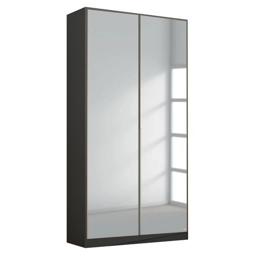 Rauch Alabama 91cm 2 Door Mirrored Wardrobe - Metallic Dark Grey